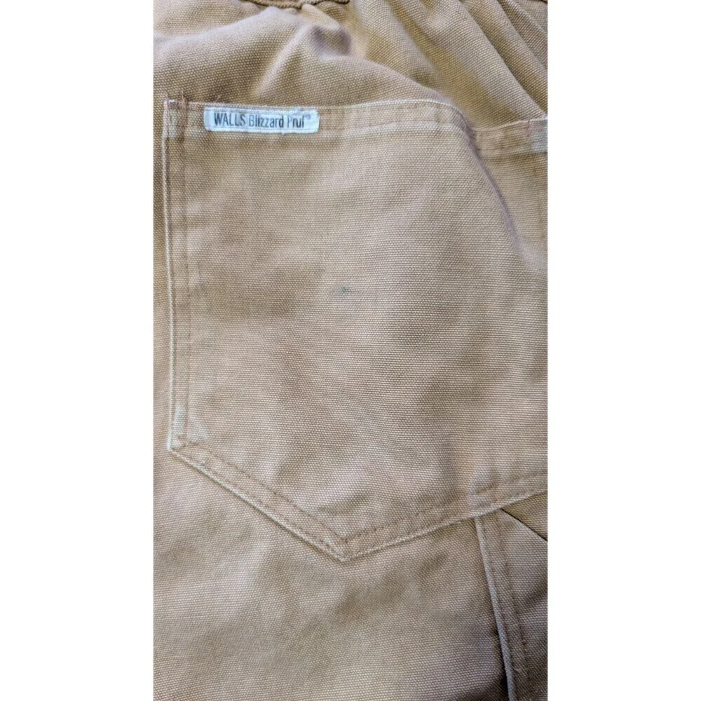 Vintage Walls Blizzard-Pruf Insulated Bib Overalls Men’s Large Workwear Brown
